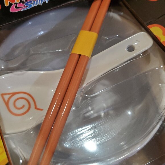 Naruto Shippuden Ramen Bowl With Spoon And Chopsticks (New Set) - Picture 5 of 8